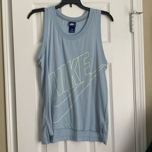 Light blue nike workout top